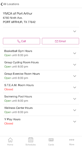 Android application YMCA of Southeast Texas screenshort