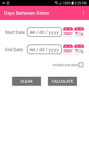 Android application Days Between Dates screenshort