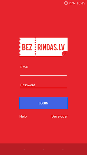 Android application BezRindas Control screenshort