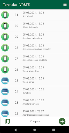 Android application Terenska screenshort