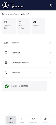Android application Blue Business Coworking screenshort