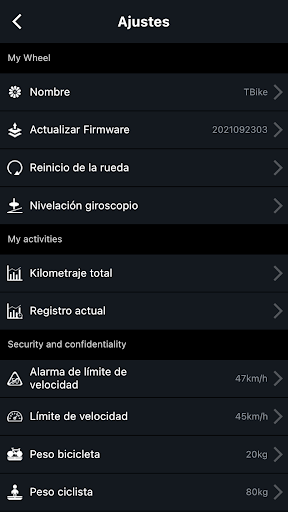 Android application TBike screenshort