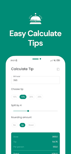 Android application TipCalc — Tip Calculator screenshort