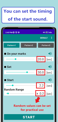 Android application Start Practice -Track & Field- screenshort
