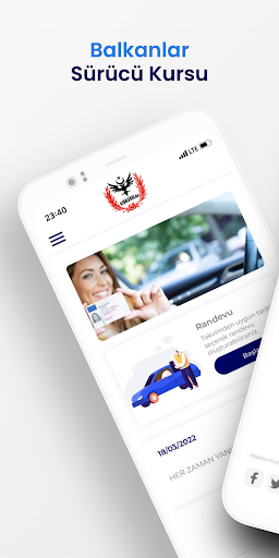 Android application Özbalkanlar Sürücü Kursu screenshort