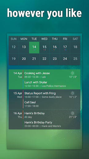 Event Flow Calendar Widget - Productivity - apps