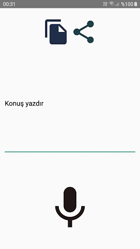 Android application Konuş Yazdır screenshort