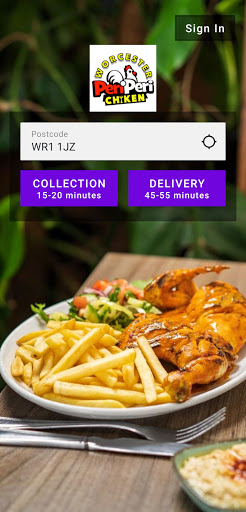 Android application Worcester Peri Peri screenshort