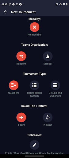 Tournament Manager Screen 2
