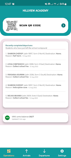Mzazilink Student Attendance Screen 2