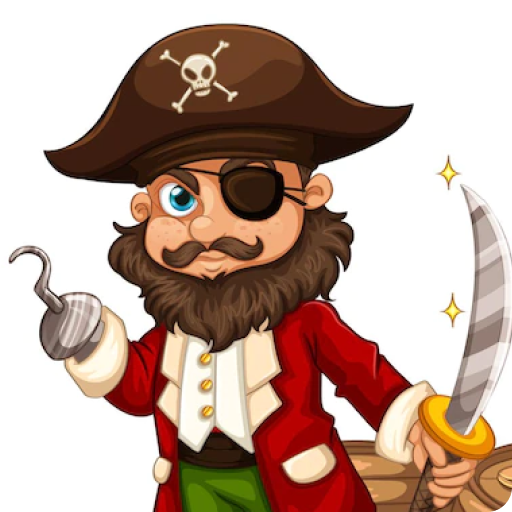 Classic Hangman Pirate Game Logo