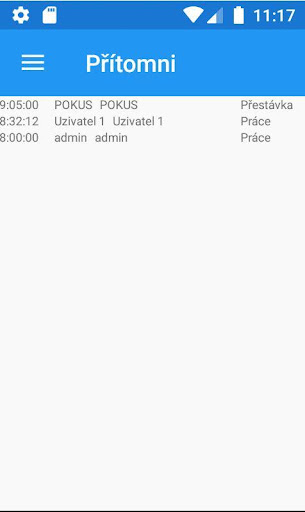 Android application NejDochazka Monitor screenshort