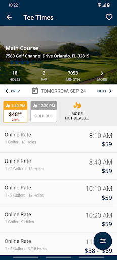 Android application CommonGround Golf Course screenshort