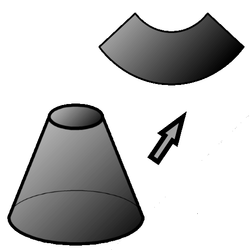 Flat pattern cone calculator  Icon