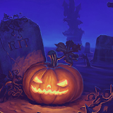 Zombies attack in Halloween icon
