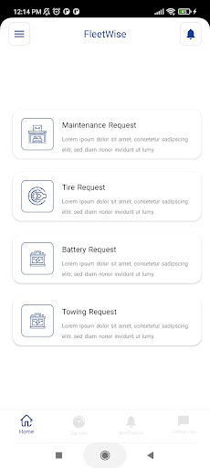 Android application FleetWise screenshort
