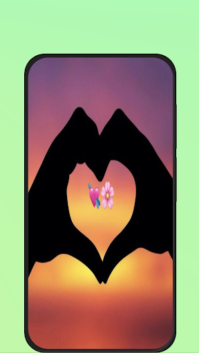 Android application heart hand emoji screenshort