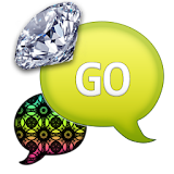 GO SMS - Diamond Dark Pastel icon