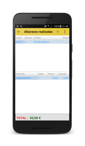 Invoices, Delivery Notes Screen 2