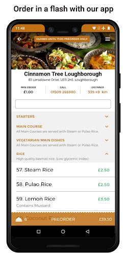 Cinnamon Tree Loughborough Screen 2