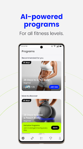 dotmoovs: AI Fitness & Diet Screen 2