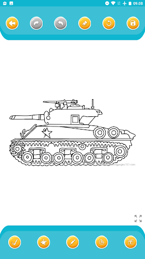 Android application Tank Coloring Adventure screenshort