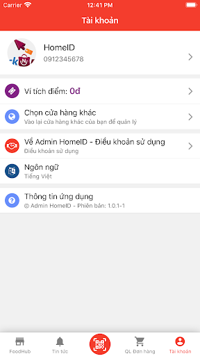HomeID Ban Quản lý Screen 3