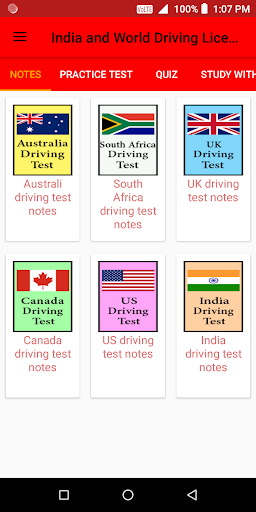 Android application India & World Driving Licence screenshort