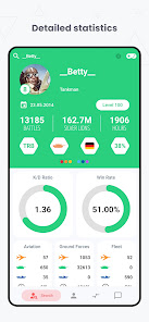 Screenshot 1 War Thunder Stats: Skill Meter android