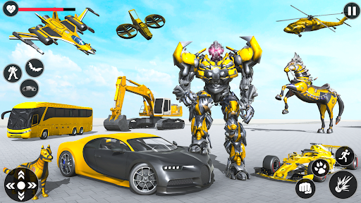 Android application Flying Robot Transforming Game screenshort
