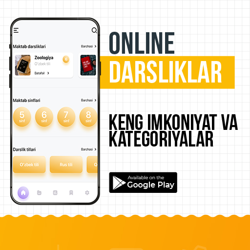 Android application Maktab darsliklari screenshort