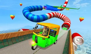Tuk Tuk Rikshaw Ramp Stunt 3D - Screenshot 2