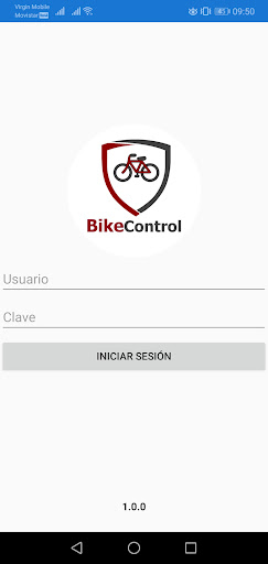 Android application BikeControl screenshort