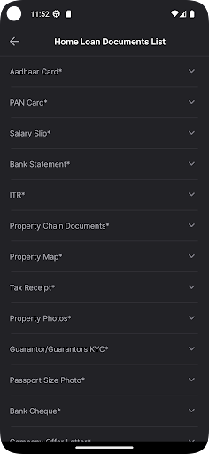 Loan Documents Information Screen 3