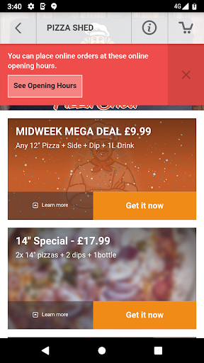 Pizza Shed Screen 3