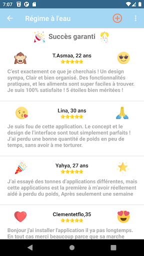 Android application Régime minceur Brûlez Graisses screenshort