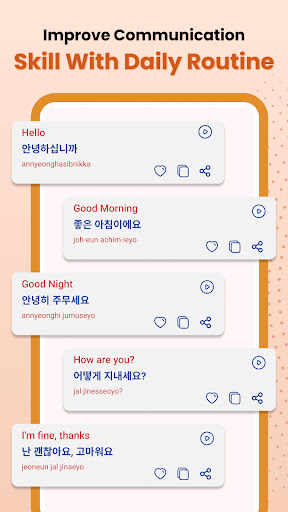 Screenshot of Learn Korean Offline