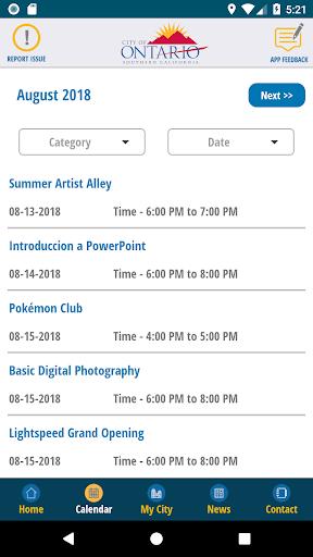 myOntario: City of Ontario, Ca Screen 3