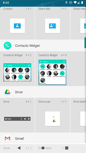 Contacts Widget - Quick Dial W