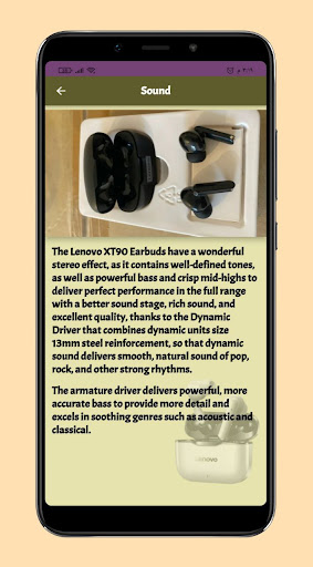 lenovo Live Pods xt9o Guide Screen 2