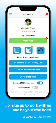 Gas Money Services Screen 3