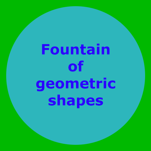 Fountain of geometric shapes logo
