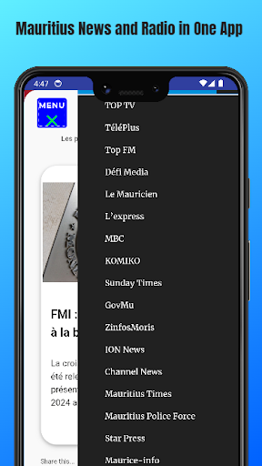 InfoMoris - Live News & Radio Screen 2