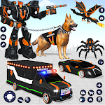 Cover Image of Download Ambulance Dog Robot Car Game  APK