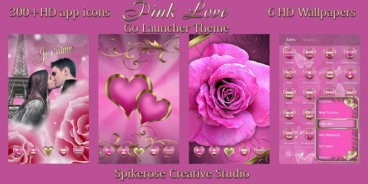 Pink Love Go Launcher Theme - v3.4 - (Android)