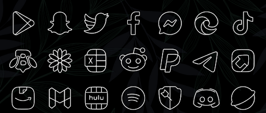 Vera Outline White Icon Pack v5.3.6 APK (Patched)