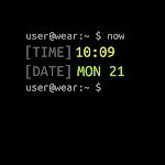 screenshot of Terminal: Watch face
