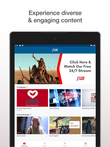 Screenshot of Universal Living Faith Network