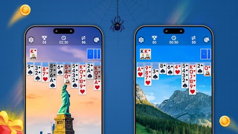 Spider Solitaire, large cardsのおすすめ画像2