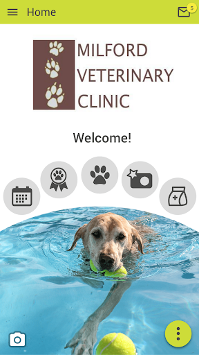Android application Milford Veterinary Clinic screenshort